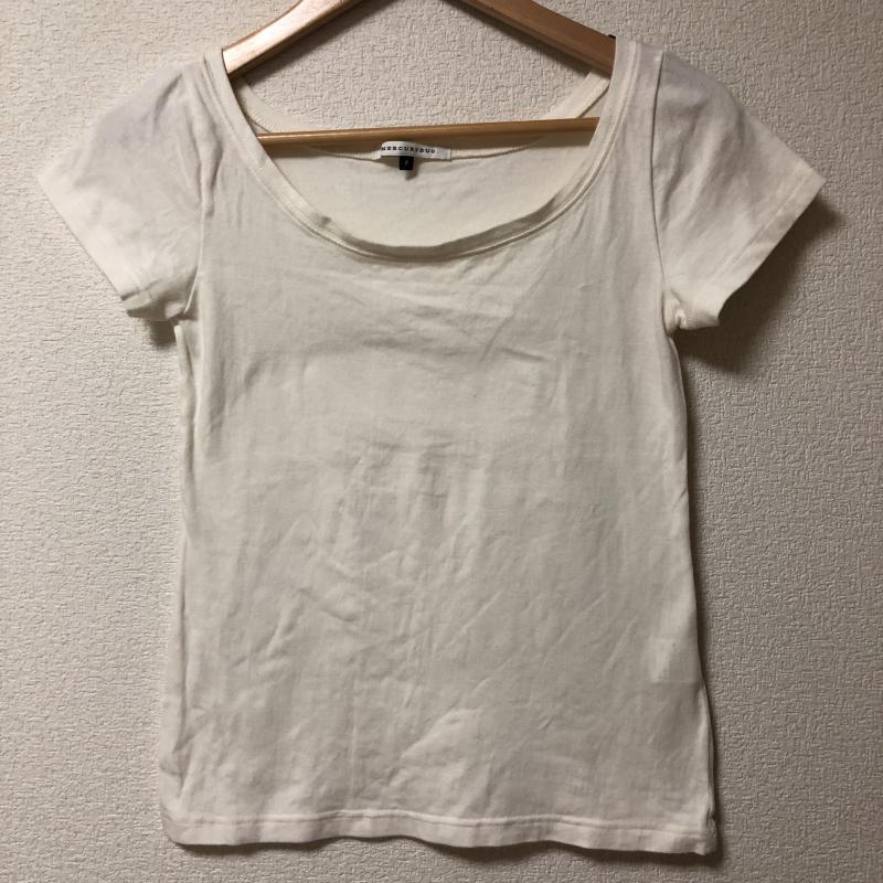 マーキュリーデュオ MERCURYDUO カットソー 半袖 FREE 無地 白 / ホワイト /  レディース USED 古着 中古 10011079