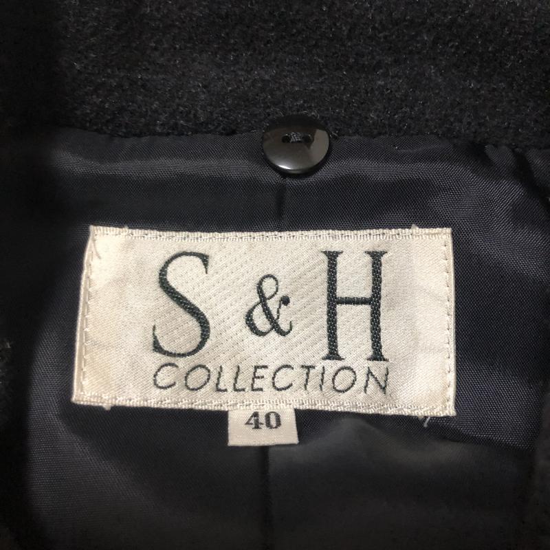 エスアンドエイチ コレクション S&H COLLECTION コート コート一般 40 無地 黒 / ブラック /  レディース USED 古着 中古 10011088