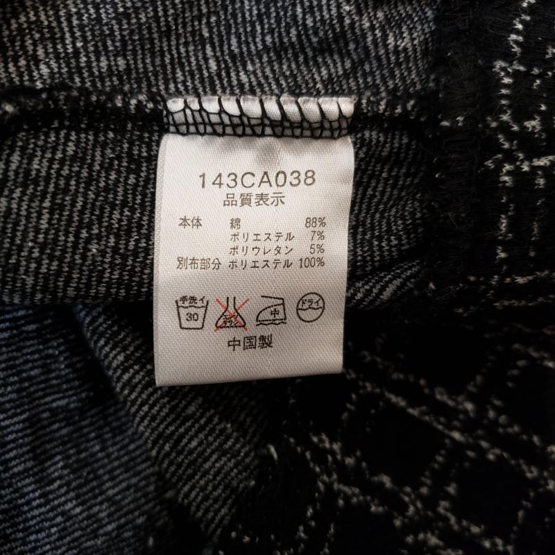 ルクールブラン le.coeur blanc カットソー 七分袖 チェック 黒 / ブラック / X 白 / ホワイト /  レディース USED 古着 中古 10011111