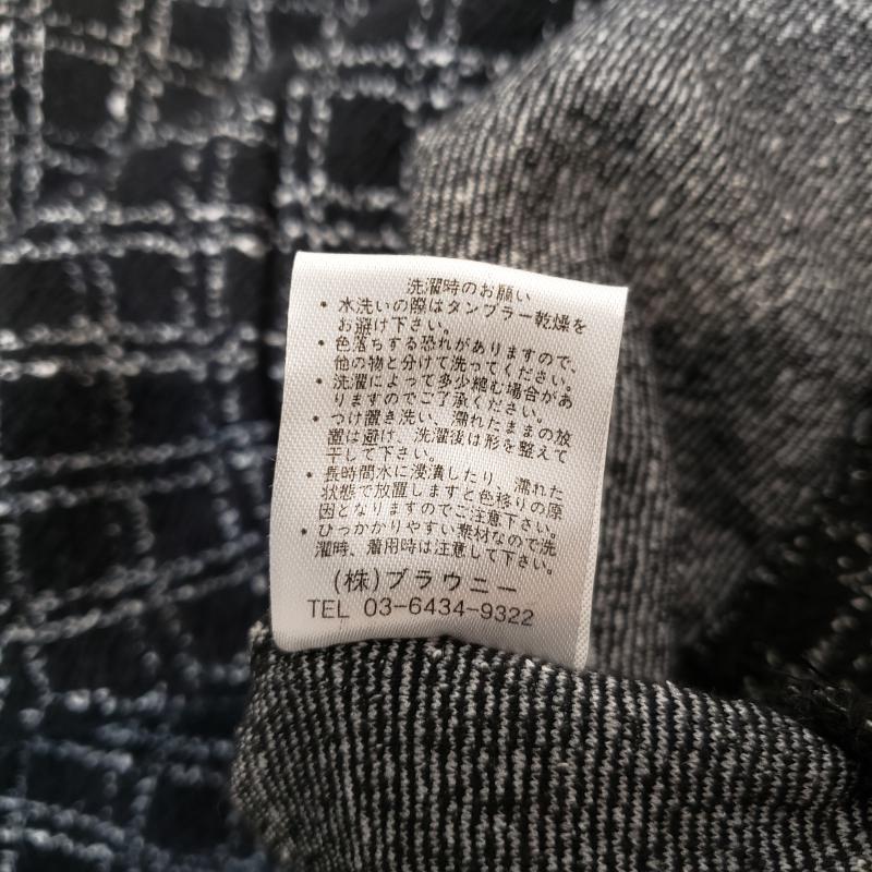 ルクールブラン le.coeur blanc カットソー 七分袖 チェック 黒 / ブラック / X 白 / ホワイト /  レディース USED 古着 中古 10011111