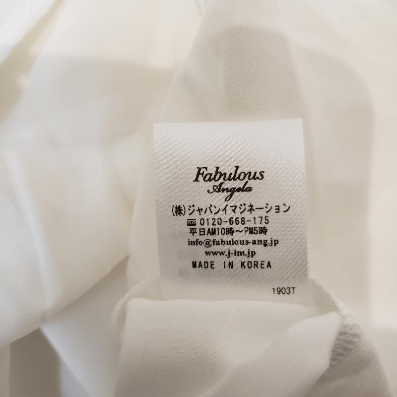 ファビュラス アンジェラ Fabulous Angela カットソー 半袖 FREE 無地 白 / ホワイト /  レディース USED 古着 中古 10011125