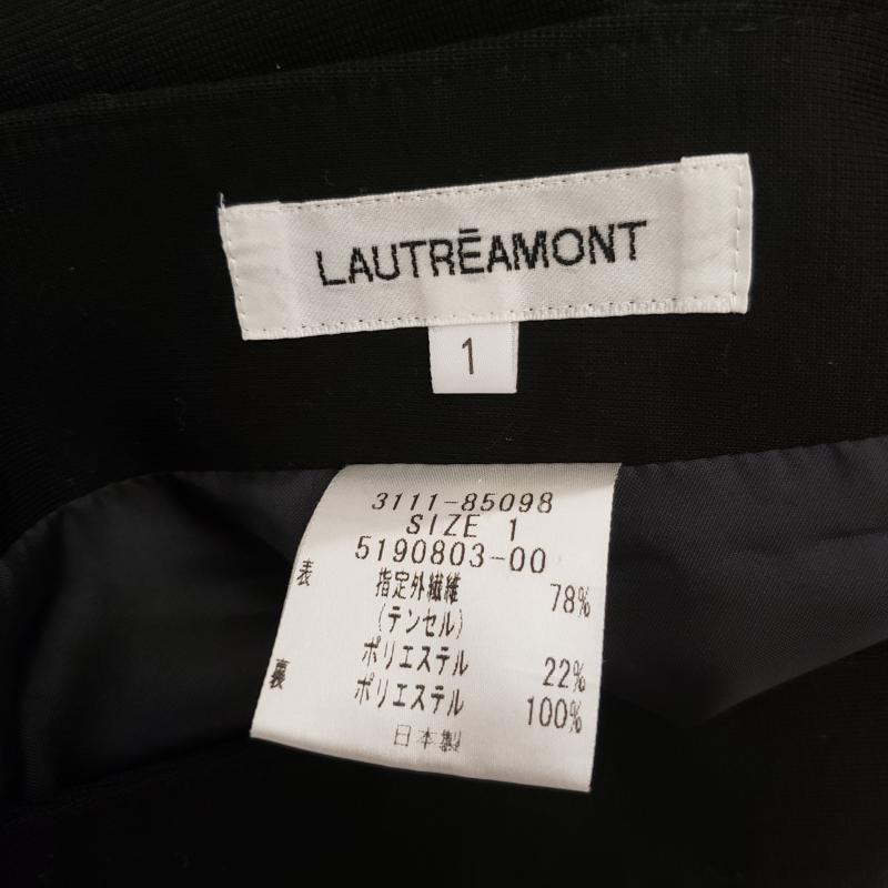 ロートレ・アモン LAUTREAMONT スカート ひざ丈スカート 1 無地 黒 / ブラック /  レディース USED 古着 中古 10011151