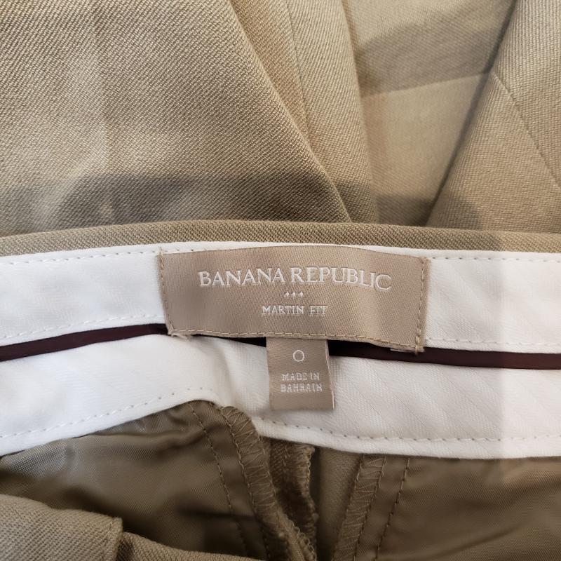 バナナリパブリック BANANA REPUBLIC パンツ スラックス 7分丈 0 無地 ベージュ / ベージュ /  レディース USED 古着 中古 10011154