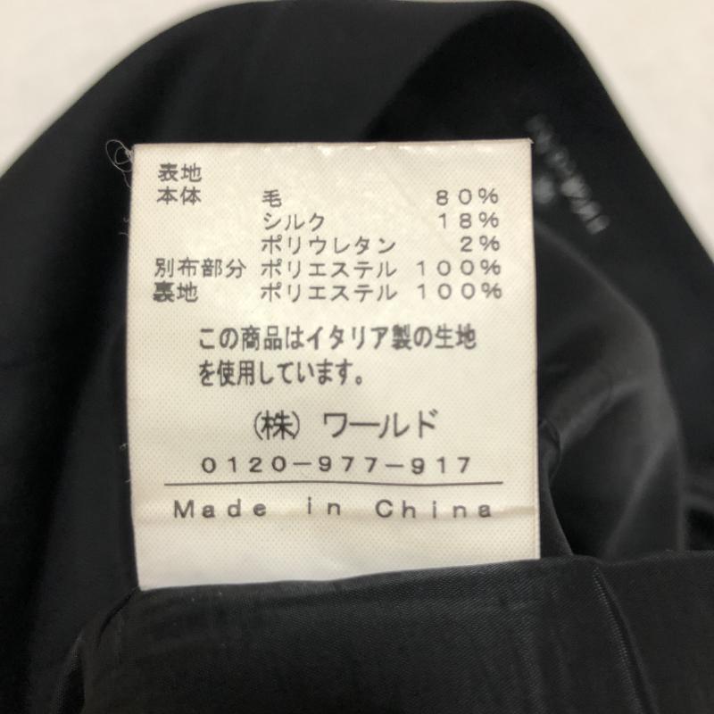 インディヴィ INDIVI スカート ミニスカート 36 無地 黒 / ブラック /  レディース USED 古着 中古 10011246