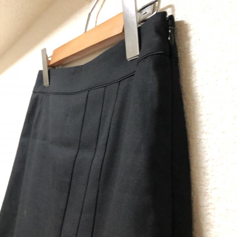 インディヴィ INDIVI スカート ミニスカート 36 無地 黒 / ブラック /  レディース USED 古着 中古 10011246