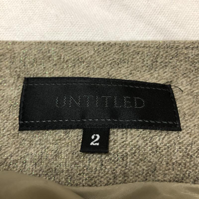 アンタイトル UNTITLED スカート ひざ丈スカート 2 無地 ベージュ / ベージュ /  レディース USED 古着 中古 10011249