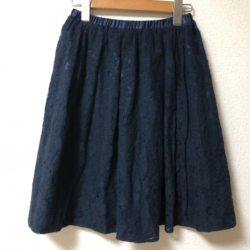 ミニマム MINIMUM スカート ミニスカート 2 刺繍 X 花柄 X 無地 紺 / ネイビー /  レディース USED 古着 中古 10011252