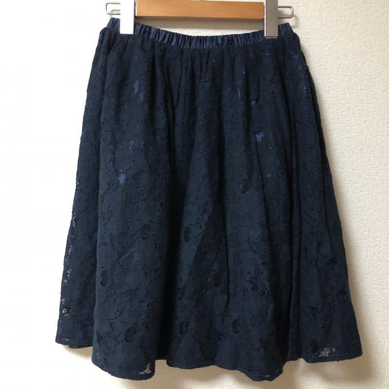 ミニマム MINIMUM スカート ミニスカート 2 刺繍 X 花柄 X 無地 紺 / ネイビー /  レディース USED 古着 中古 10011252