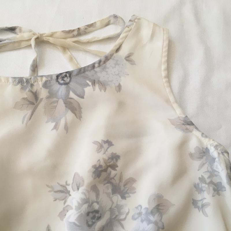 マーキュリーデュオ MERCURYDUO ワンピース ミニスカート FREE 花柄 白 / ホワイト / X 灰 / グレー /  レディース USED 古着 中古 10011289