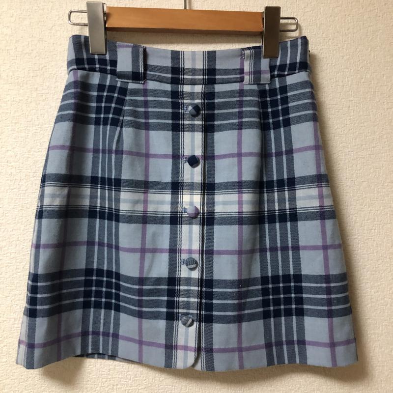 レディアゼル REDYAZEL スカート ミニスカート S チェック 青 / ブルー / X 桃 / ピンク / X 紺 / ネイビー /  レディース USED 古着 中古 10011342