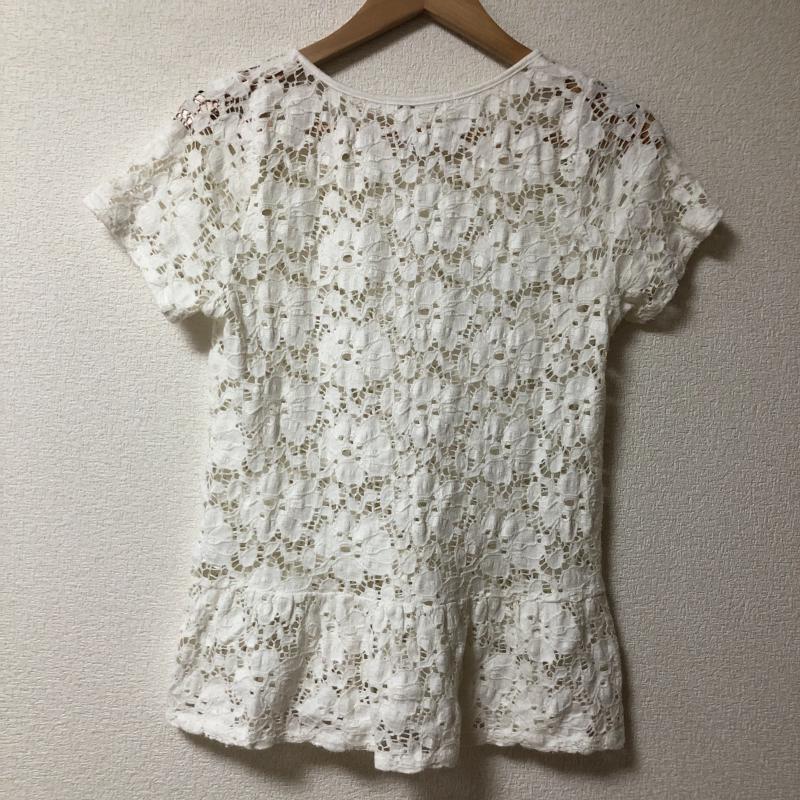 ローリーズファーム LOWRYS FARM チュニック 半袖 M 無地 X 刺繍 X 花柄 白 / ホワイト /  レディース USED 古着 中古 10011360