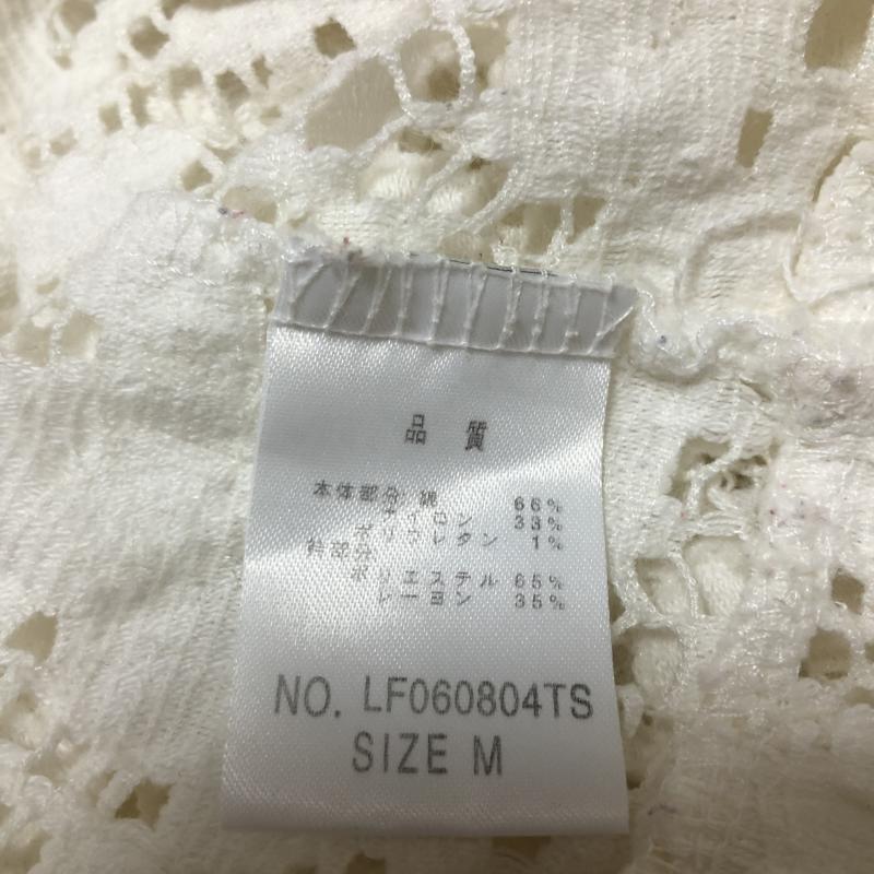 ローリーズファーム LOWRYS FARM チュニック 半袖 M 無地 X 刺繍 X 花柄 白 / ホワイト /  レディース USED 古着 中古 10011360