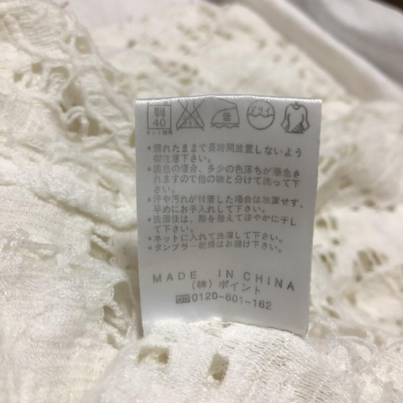 ローリーズファーム LOWRYS FARM チュニック 半袖 M 無地 X 刺繍 X 花柄 白 / ホワイト /  レディース USED 古着 中古 10011360