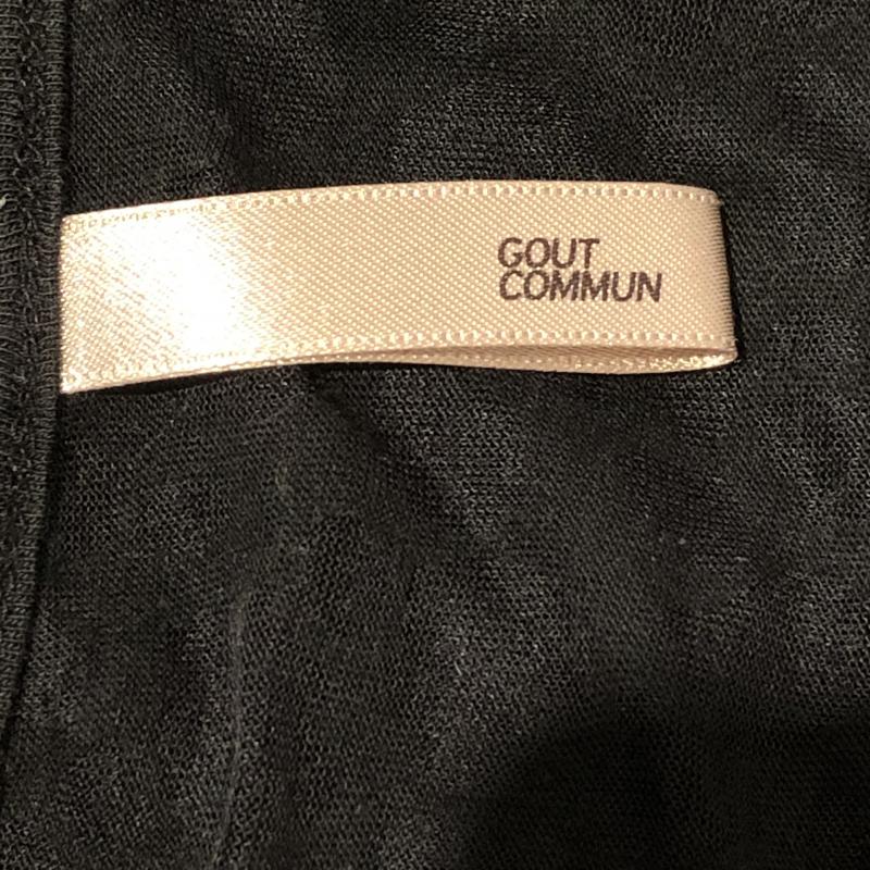 グーコミューン GOUT COMMUN カットソー 半袖 無地 X ドット 黒 / ブラック /  レディース USED 古着 中古 10011469