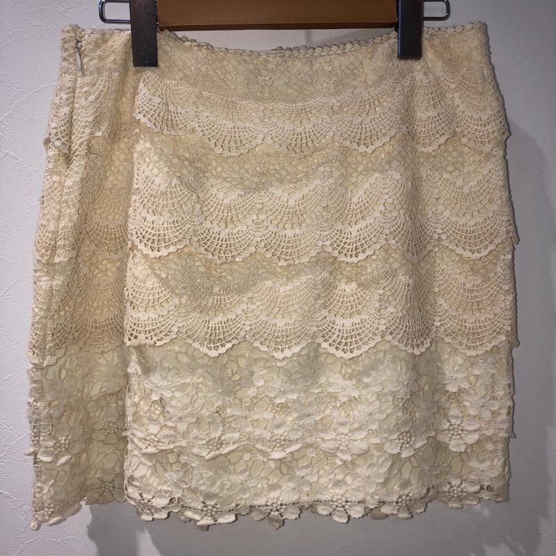 ジュエルチェンジズ Jewel Changes スカート ミニスカート 38 無地 ベージュ / ベージュ /  レディース USED 古着 中古 10011482