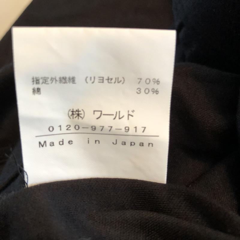 インディヴィ INDIVI ワンピース ひざ丈スカート 42 無地 黒 / ブラック /  レディース USED 古着 中古 10011493