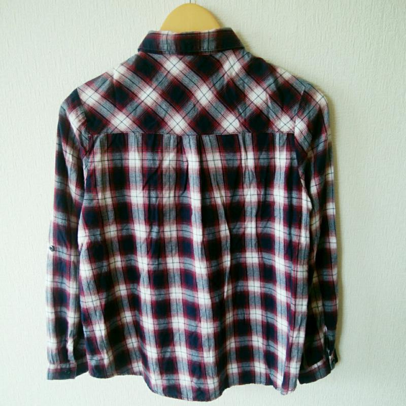 イング INGNI シャツ、ブラウス 長袖 M チェック 白 / ホワイト / X 黒 / ブラック / X 赤 / レッド /  レディース USED 古着 中古 10011577