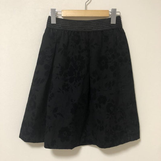 ロイヤルパーティー ROYAL PARTY スカート ひざ丈スカート FREE 無地 X 花柄 黒 / ブラック /  レディース USED 古着 中古 10011622