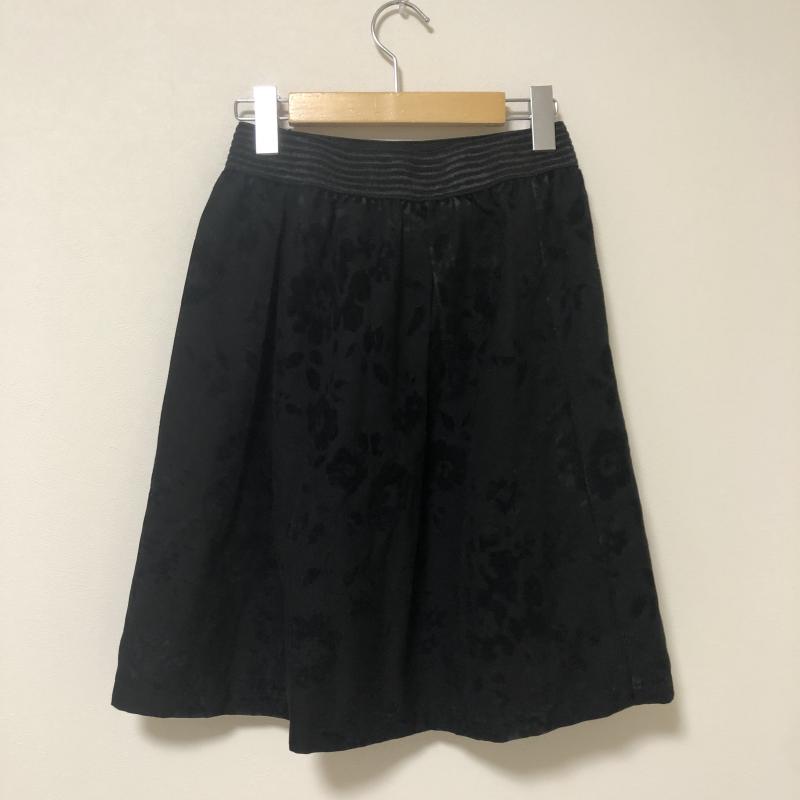 ロイヤルパーティー ROYAL PARTY スカート ひざ丈スカート FREE 無地 X 花柄 黒 / ブラック /  レディース USED 古着 中古 10011622