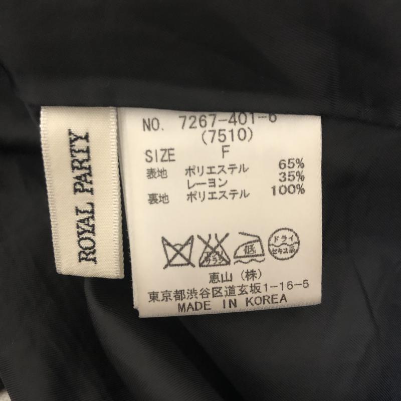 ロイヤルパーティー ROYAL PARTY スカート ひざ丈スカート FREE 無地 X 花柄 黒 / ブラック /  レディース USED 古着 中古 10011622