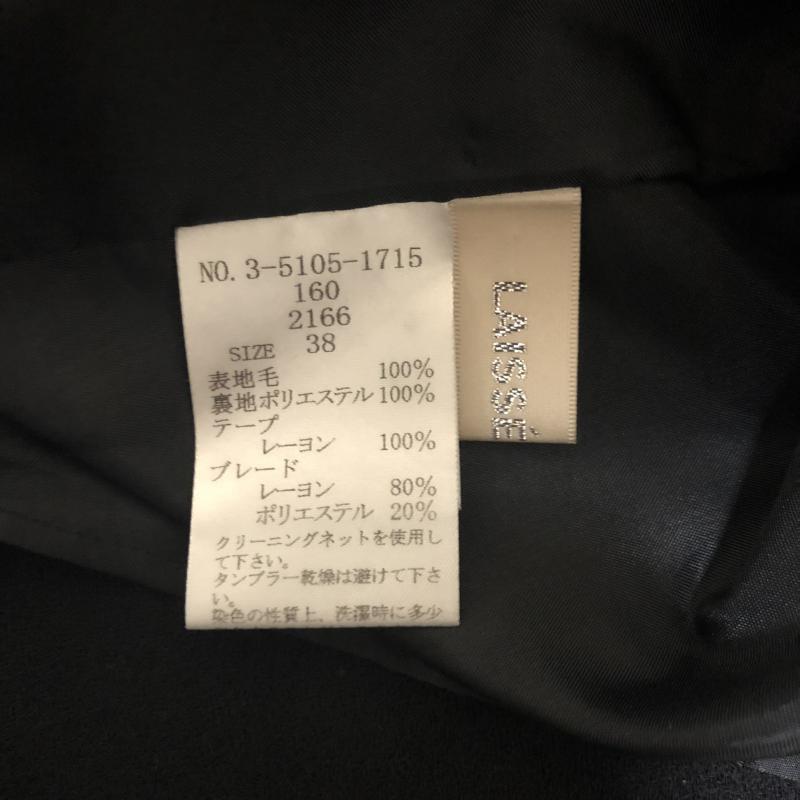 レッセパッセ LAISSE PASSE スカート ひざ丈スカート 38 無地 黒 / ブラック / X 金 / ゴールド /  レディース USED 古着 中古 10011629