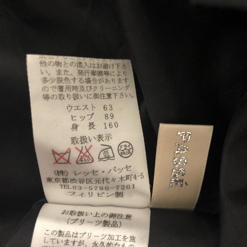 レッセパッセ LAISSE PASSE スカート ひざ丈スカート 38 無地 黒 / ブラック / X 金 / ゴールド /  レディース USED 古着 中古 10011629