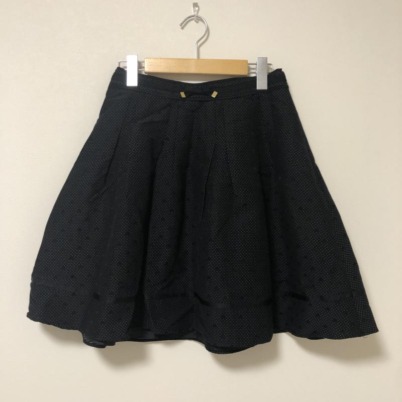 レッセパッセ LAISSE PASSE スカート ひざ丈スカート 38 ドット 黒 / ブラック / X 白 / ホワイト / X 金 / ゴールド /  レディース USED 古着 中古 10011630