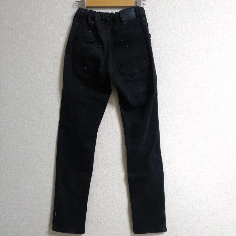 ザラ ZARA パンツ デニム、ジーンズ 無地 黒 / ブラック / X 白 / ホワイト /  ボーイズ USED 古着 中古 10011723