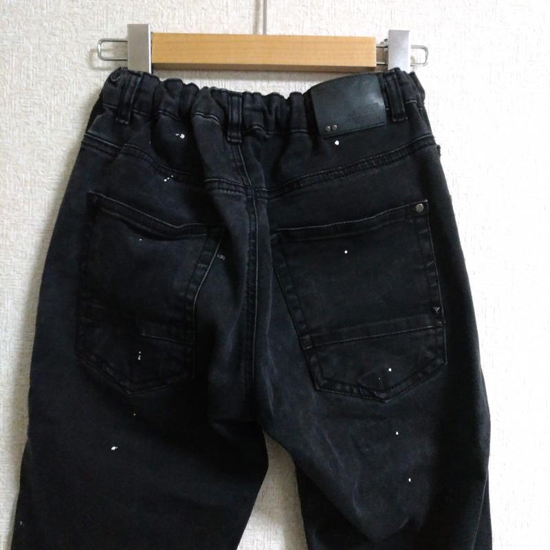 ザラ ZARA パンツ デニム、ジーンズ 無地 黒 / ブラック / X 白 / ホワイト /  ボーイズ USED 古着 中古 10011723