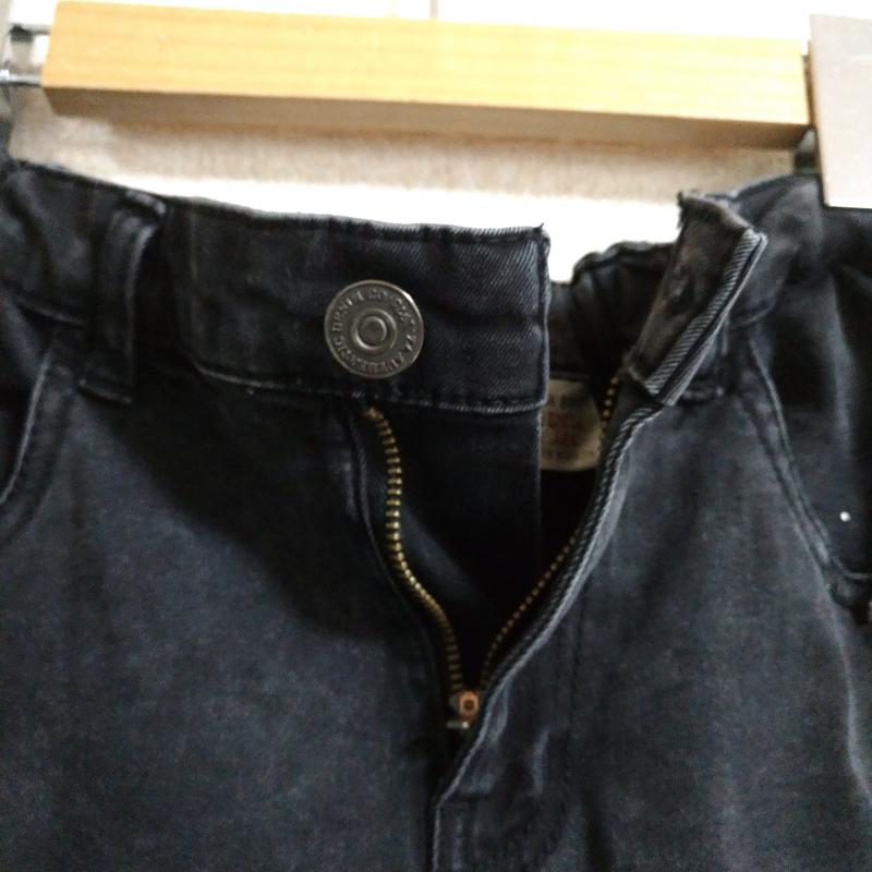 ザラ ZARA パンツ デニム、ジーンズ 無地 黒 / ブラック / X 白 / ホワイト /  ボーイズ USED 古着 中古 10011723