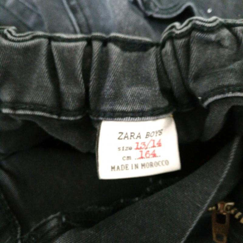 ザラ ZARA パンツ デニム、ジーンズ 無地 黒 / ブラック / X 白 / ホワイト /  ボーイズ USED 古着 中古 10011723