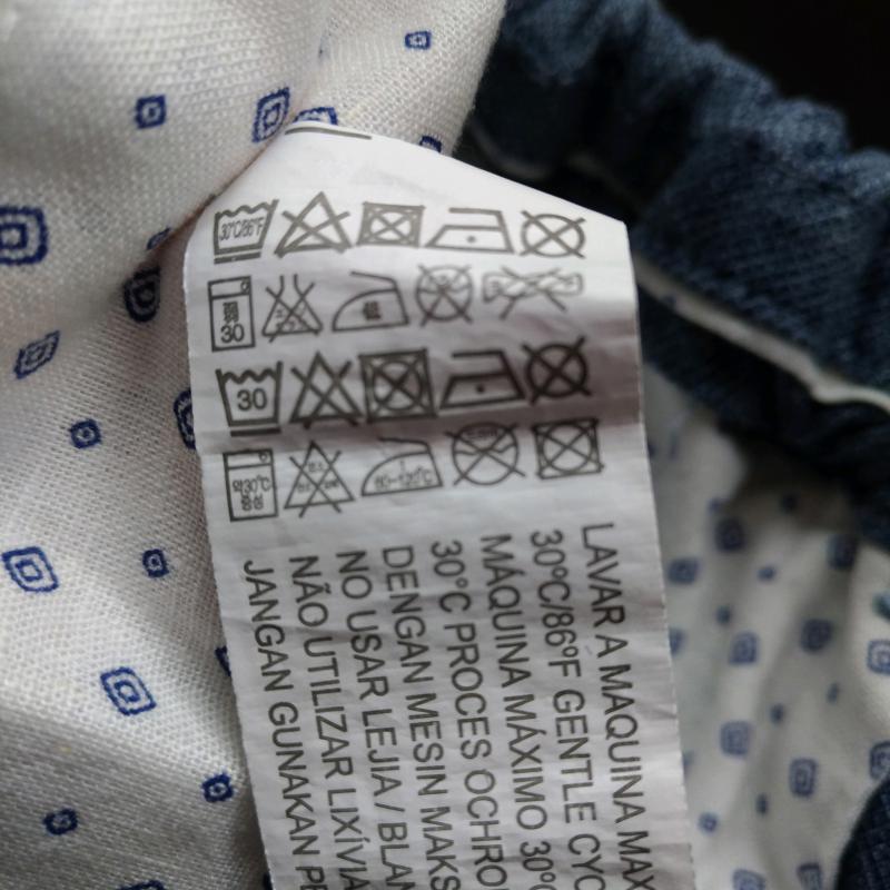ザラ ZARA パンツ デニム、ジーンズ 無地 青 / ブルー / X 紺 / ネイビー /  ボーイズ USED 古着 中古 10011746