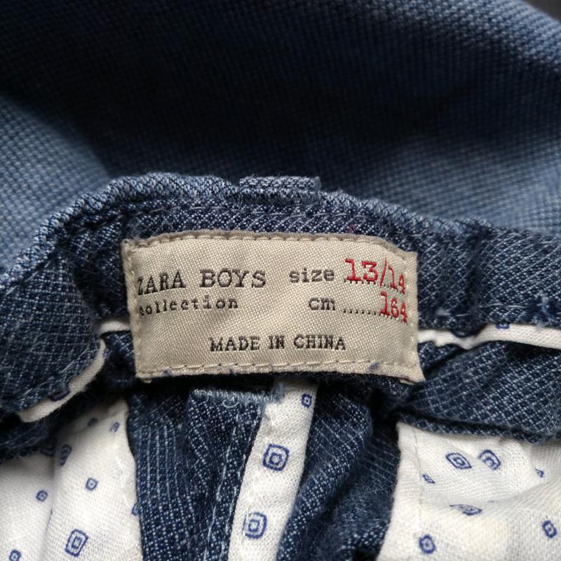 ザラ ZARA パンツ デニム、ジーンズ 無地 青 / ブルー / X 紺 / ネイビー /  ボーイズ USED 古着 中古 10011746