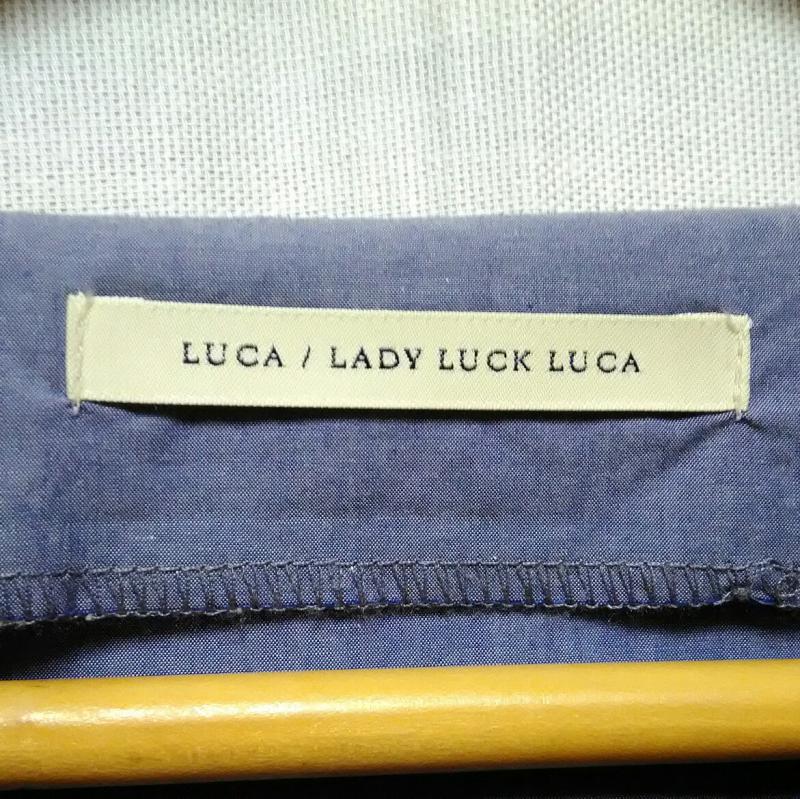 ルカ LUCA ワンピース ひざ丈スカート 無地 青 / ブルー /  レディース USED 古着 中古 10011903