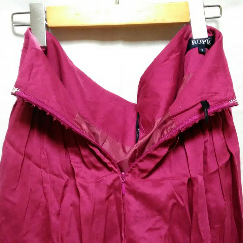ロペ ROPE' スカート ひざ丈スカート 7号 無地 桃 / ピンク /  レディース USED 古着 中古 10011905
