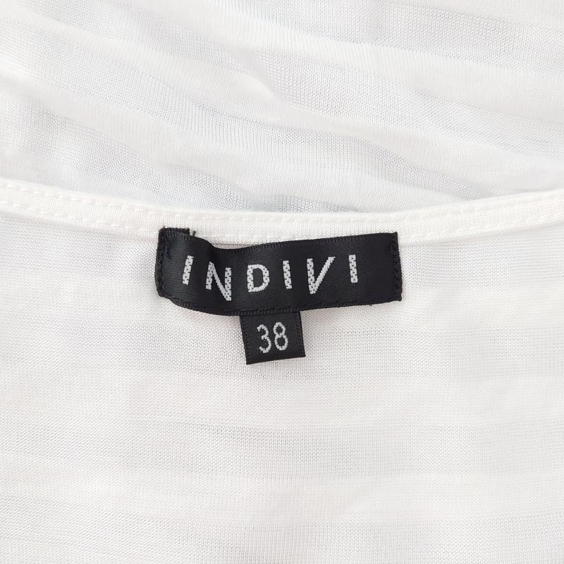 インディヴィ INDIVI トップス トップス セット品 38 ボーダー柄 白 / ホワイト /  レディース USED 古着 中古 10011914