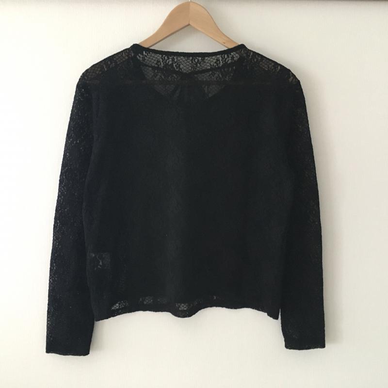 ハニーサロンバイフォピッシュ Honey Salon by foppish カットソー 長袖 FREE 花柄 黒 / ブラック /  レディース USED 古着 中古 10011999