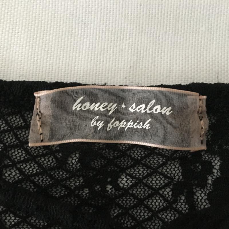 ハニーサロンバイフォピッシュ Honey Salon by foppish カットソー 長袖 FREE 花柄 黒 / ブラック /  レディース USED 古着 中古 10011999