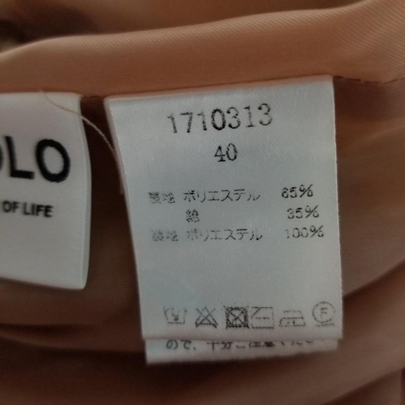 ヨーロ YOLO スカート ひざ丈スカート プリーツスカート 40 無地 ベージュ / ベージュ /  レディース USED 古着 中古 10012016