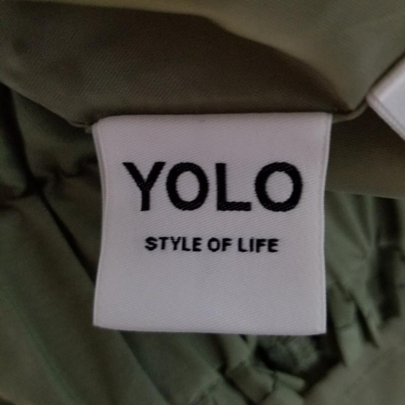 ヨーロ YOLO スカート ひざ丈スカート プリーツスカート 38 無地 緑 / グリーン /  レディース USED 古着 中古 10012018