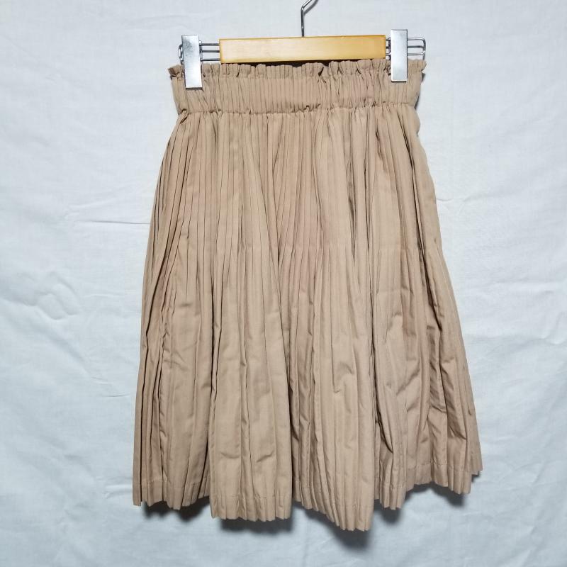 ヨーロ YOLO スカート ひざ丈スカート 38 無地 ベージュ / ベージュ /  レディース USED 古着 中古 10012026