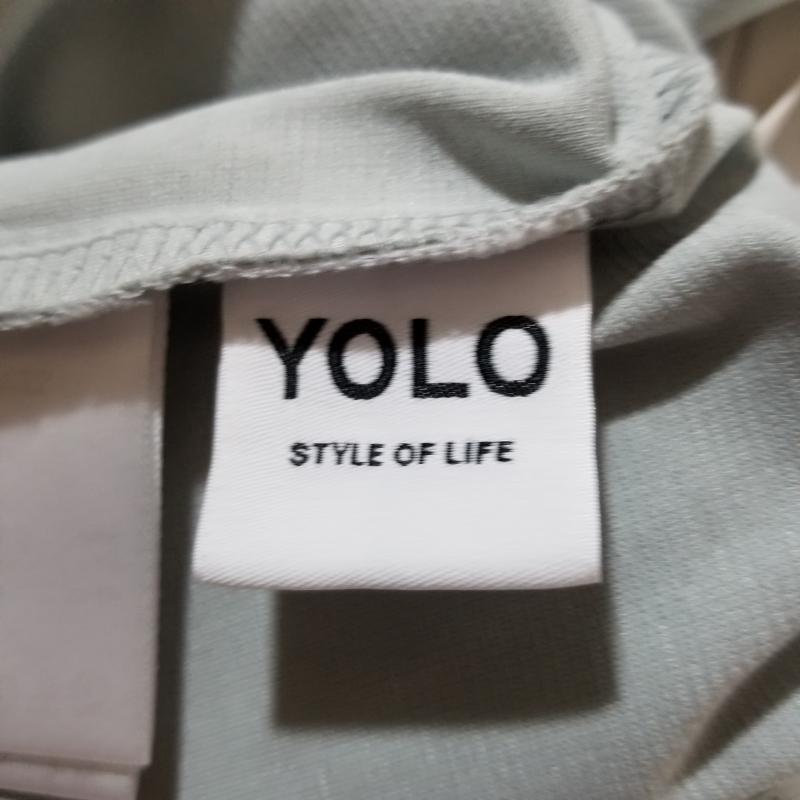 ヨーロ YOLO シャツ、ブラウス 半袖 38 無地 白 / ホワイト / X 緑 / グリーン /  レディース USED 古着 中古 10012035
