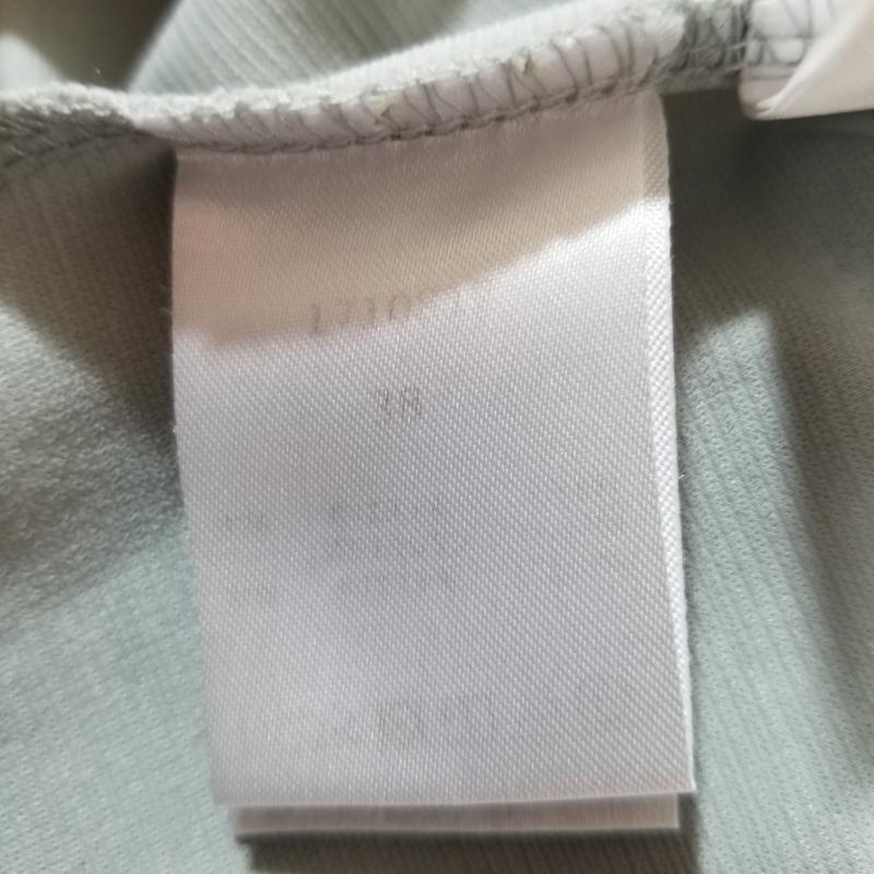 ヨーロ YOLO シャツ、ブラウス 半袖 38 無地 白 / ホワイト / X 緑 / グリーン /  レディース USED 古着 中古 10012035