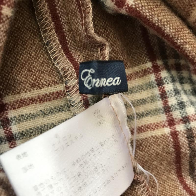 エンネア Ennea スカート ひざ丈スカート 36 チェック 茶 / ブラウン / X 赤 / レッド / X 黒 / ブラック /  レディース USED 古着 中古 10012072