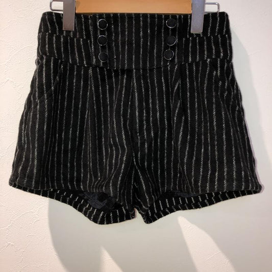 イング INGNI パンツ ショートパンツ M ストライプ 黒 / ブラック / X 白 / ホワイト /  レディース USED 古着 中古 10012165