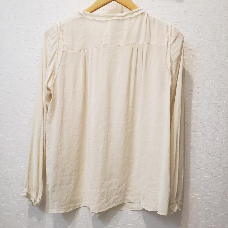 フィガロ パリ FIGARO Paris カットソー 長袖 38 無地 白 / ホワイト /  レディース USED 古着 中古 10012250