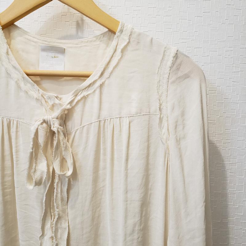 フィガロ パリ FIGARO Paris カットソー 長袖 38 無地 白 / ホワイト /  レディース USED 古着 中古 10012250