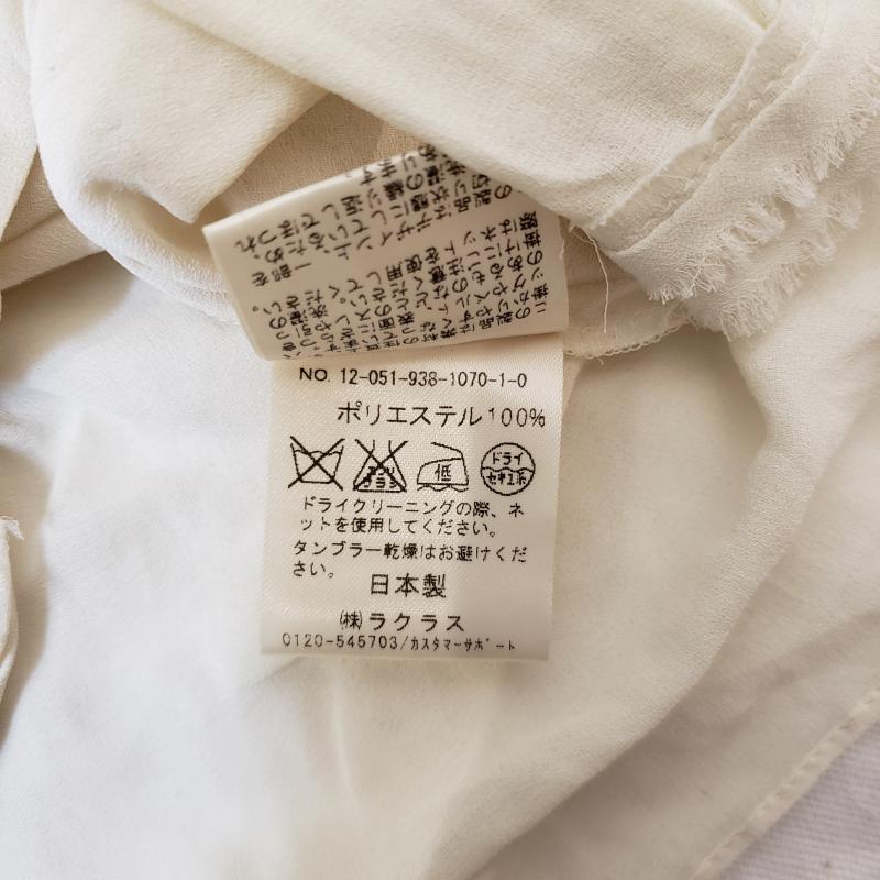 フィガロ パリ FIGARO Paris カットソー 長袖 38 無地 白 / ホワイト /  レディース USED 古着 中古 10012250