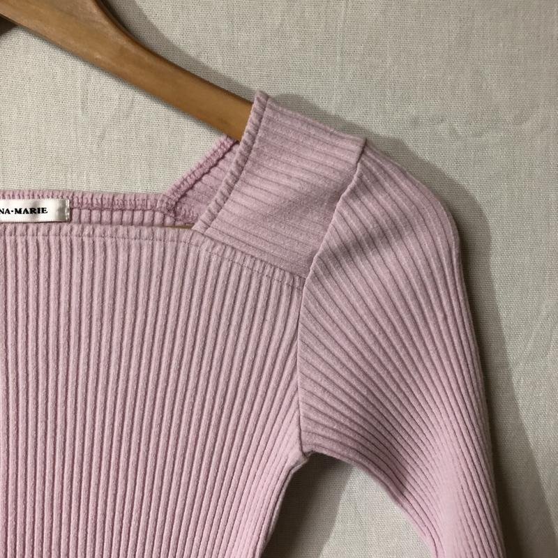 ドナマリー DONA MARIE カットソー 長袖 36 無地 桃 / ピンク /  レディース USED 古着 中古 10012275