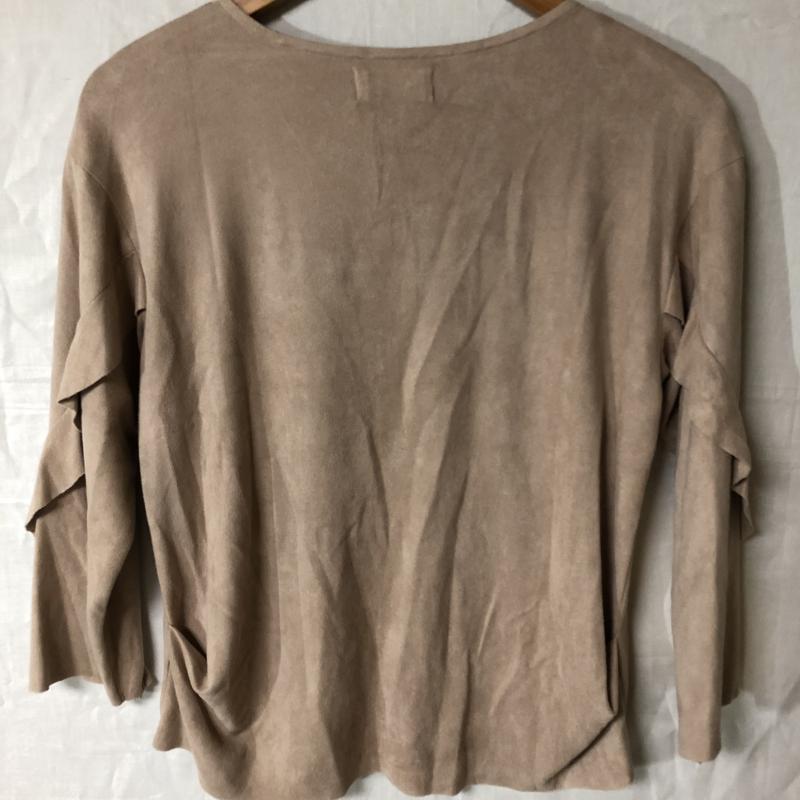 ダブリュダブリュティ WWT カットソー 七分袖 M 無地 ベージュ / ベージュ /  レディース USED 古着 中古 10012278